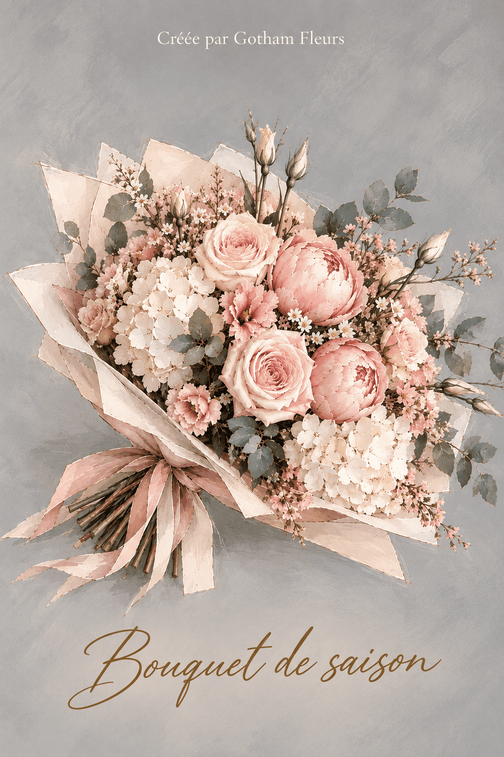 Bouquet de saison 100 pastel