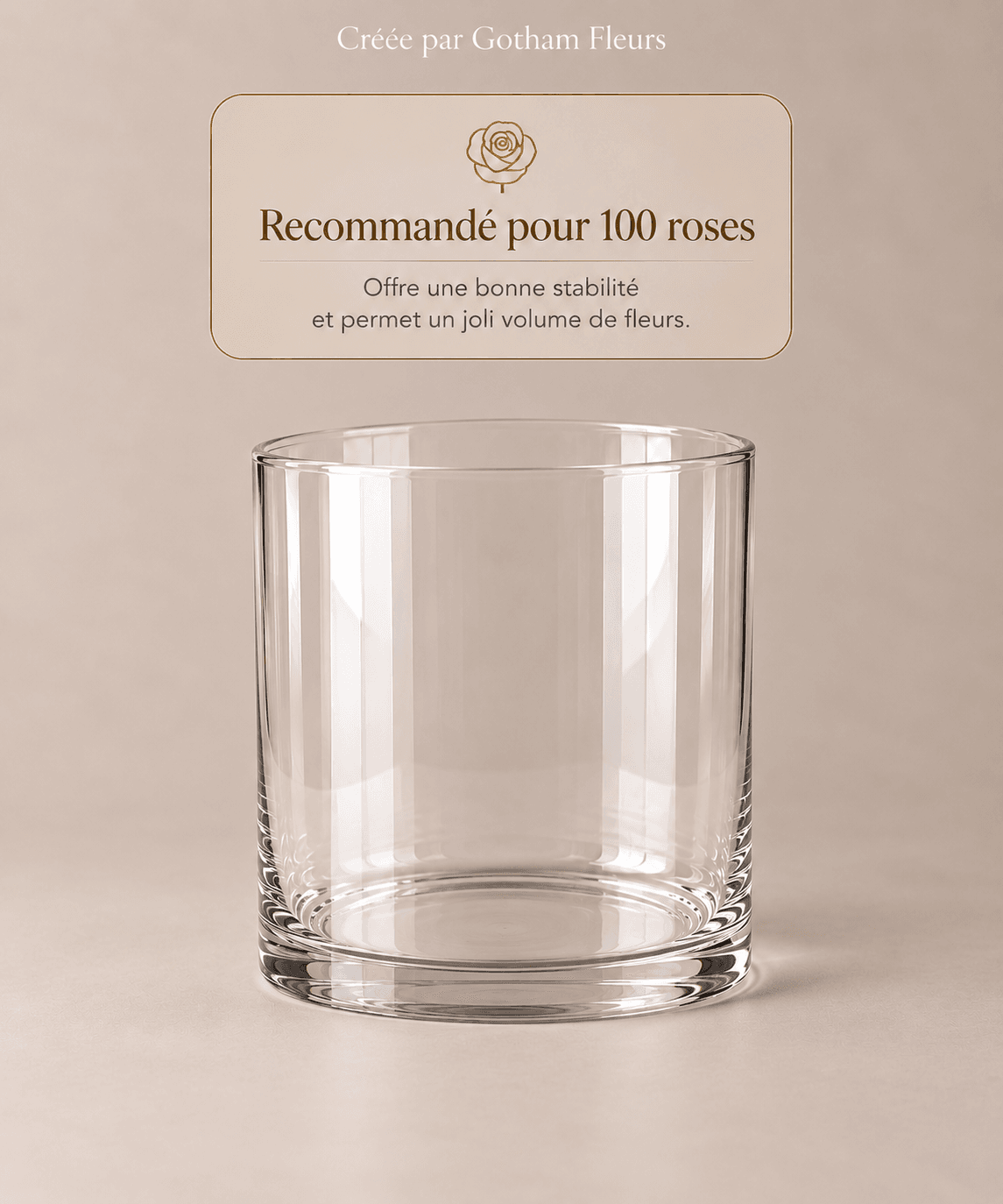 Vase en Verre pour 100 Roses