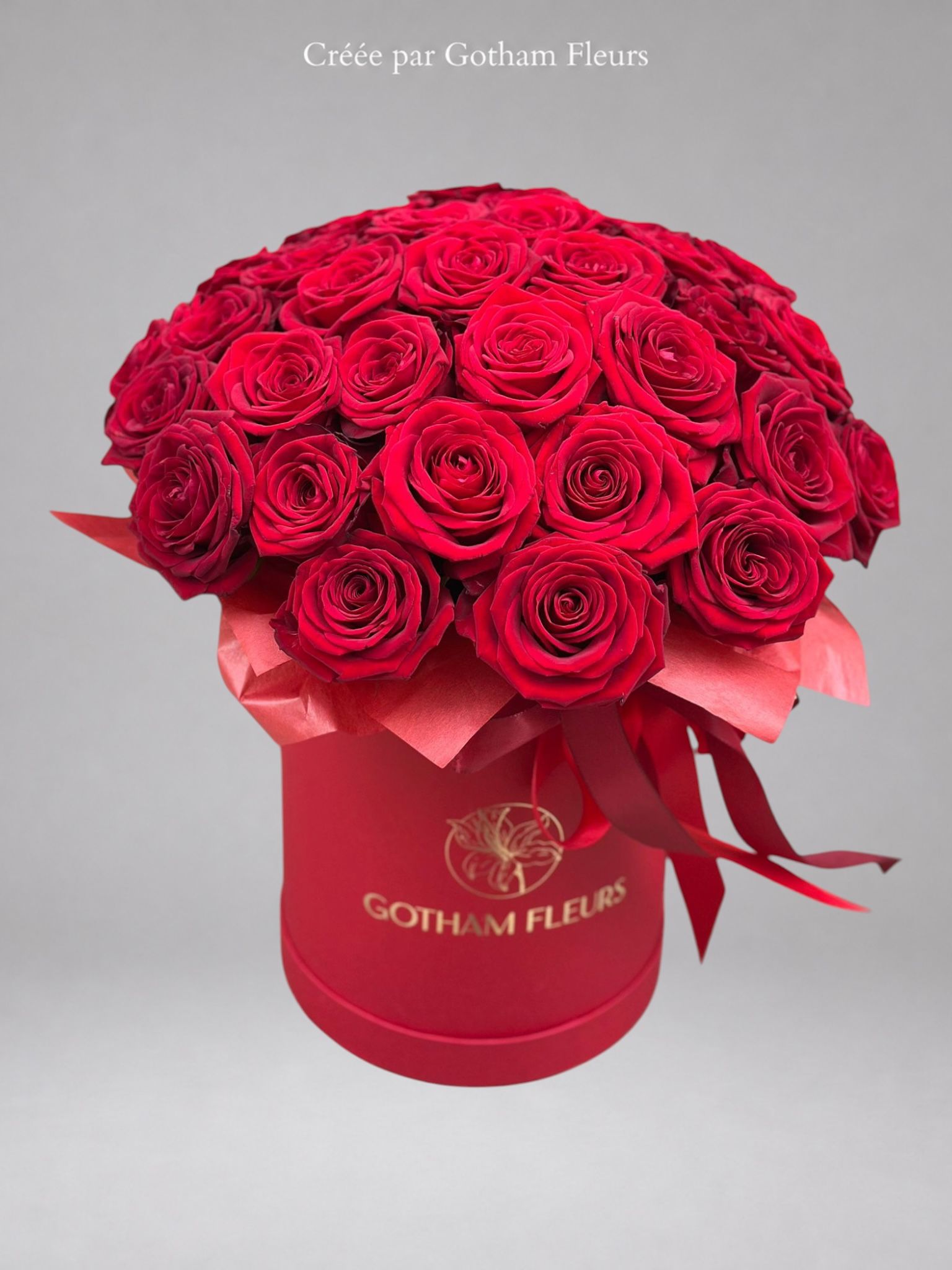 Boîte de 45 Roses Rouges – Rouge Passion