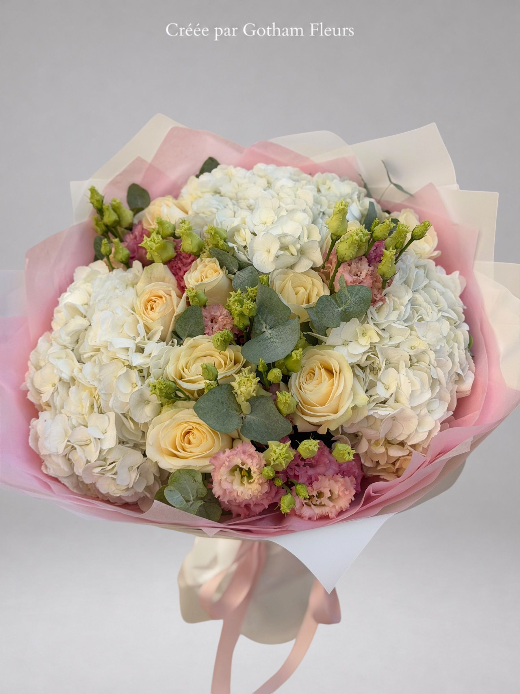 Pastel de printemps – Roses, Hortensias & Lisianthus